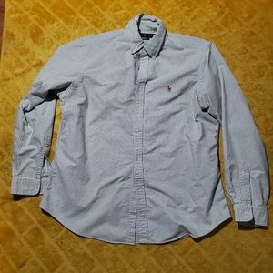 RALPH LAUREN Mens Classic Fit Blue label Long Sleeve Shirt Size Large XL